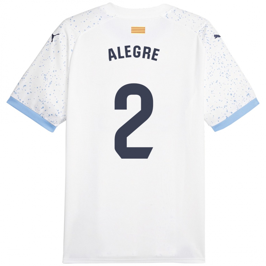 Damen Marc Alegre #2 Weiß Auswärtstrikot Trikot 2023/24 T-Shirt Belgien