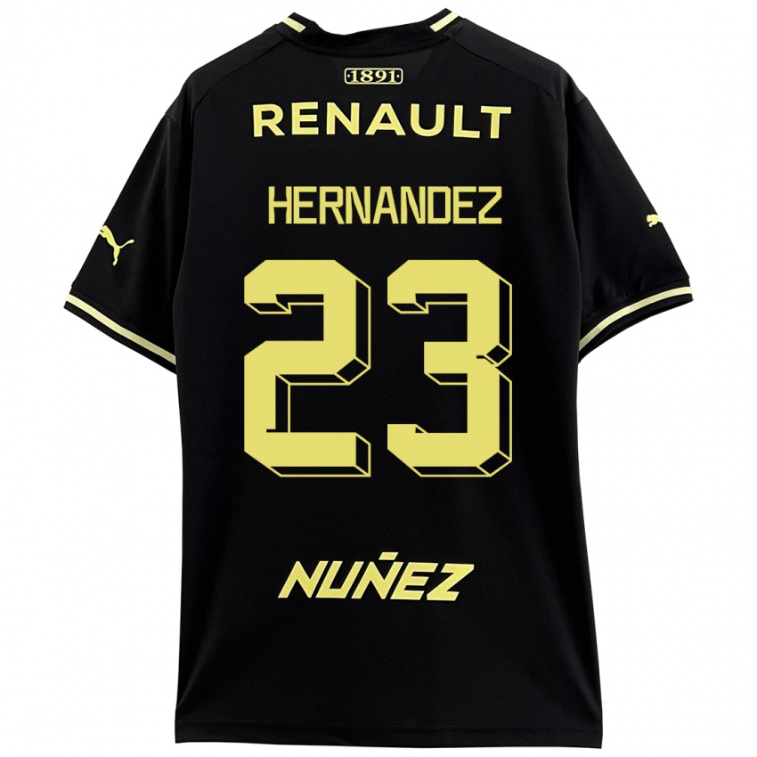 Damen Abel Hernandez #23 Schwarz Auswärtstrikot Trikot 2023/24 T-Shirt Belgien