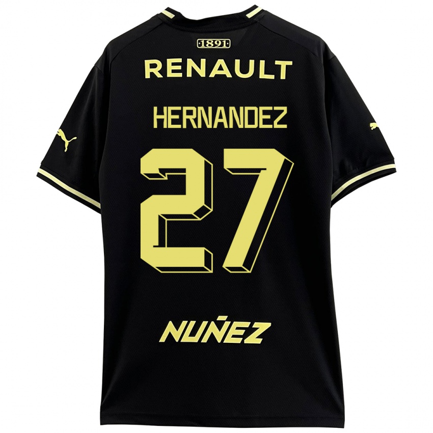 Damen Lucas Hernández #27 Schwarz Auswärtstrikot Trikot 2023/24 T-Shirt Belgien