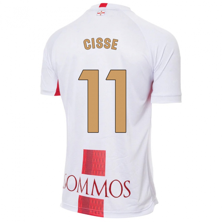 Damen Bakary Cissé #11 Weiß Auswärtstrikot Trikot 2023/24 T-Shirt Belgien