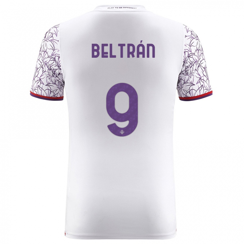 Dames Lucas Beltrán #9 Wit Uitshirt Uittenue 2023/24 T-Shirt België
