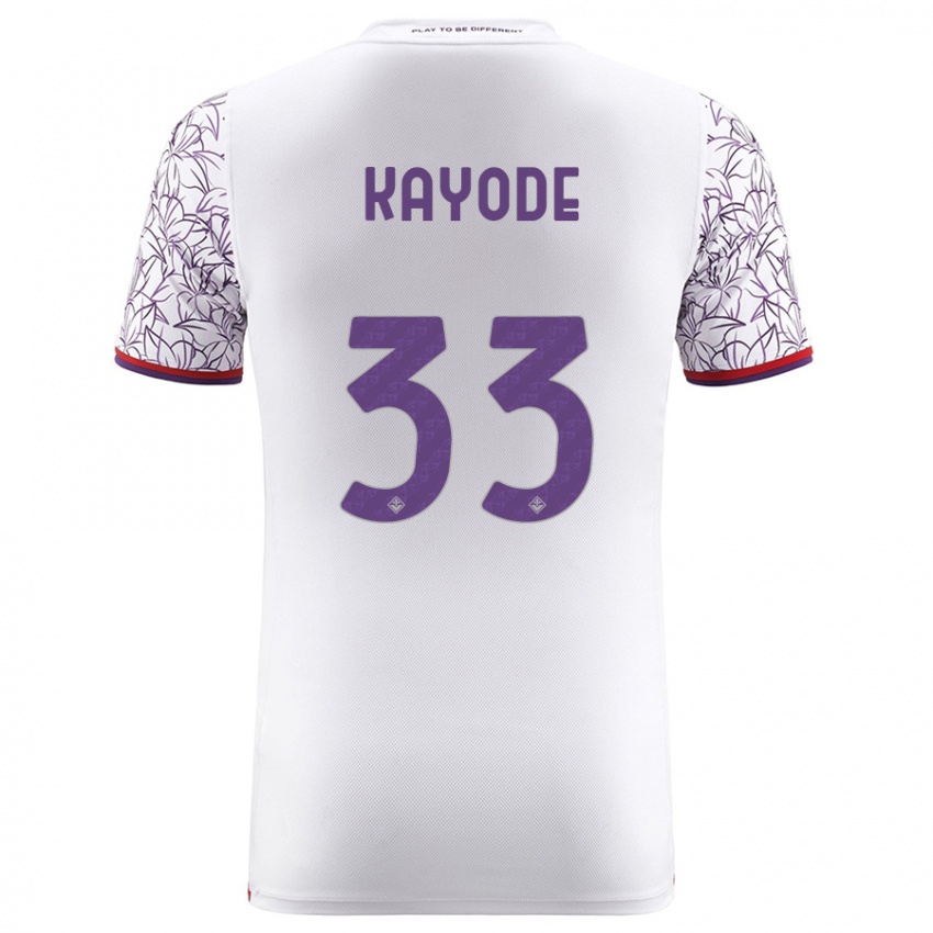Damen Michael Kayode #33 Weiß Auswärtstrikot Trikot 2023/24 T-Shirt Belgien