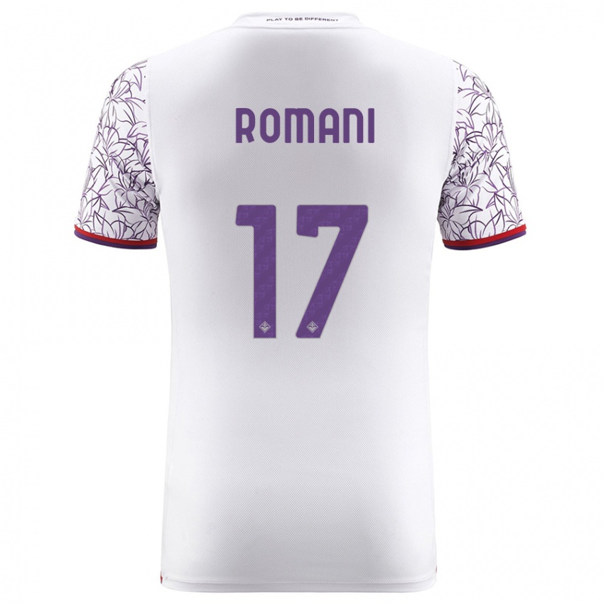 Damen Lorenzo Romani #17 Weiß Auswärtstrikot Trikot 2023/24 T-Shirt Belgien