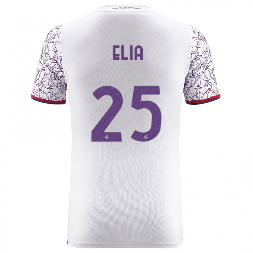 Dames Mirko Elia #25 Wit Uitshirt Uittenue 2023/24 T-Shirt België