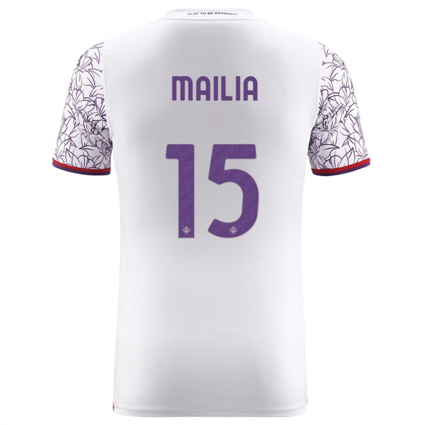 Damen Siria Mailia #15 Weiß Auswärtstrikot Trikot 2023/24 T-Shirt Belgien