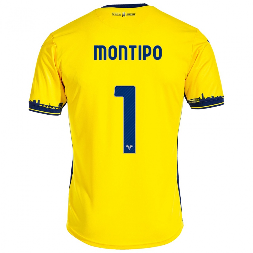 Damen Lorenzo Montipò #1 Gelb Auswärtstrikot Trikot 2023/24 T-Shirt Belgien