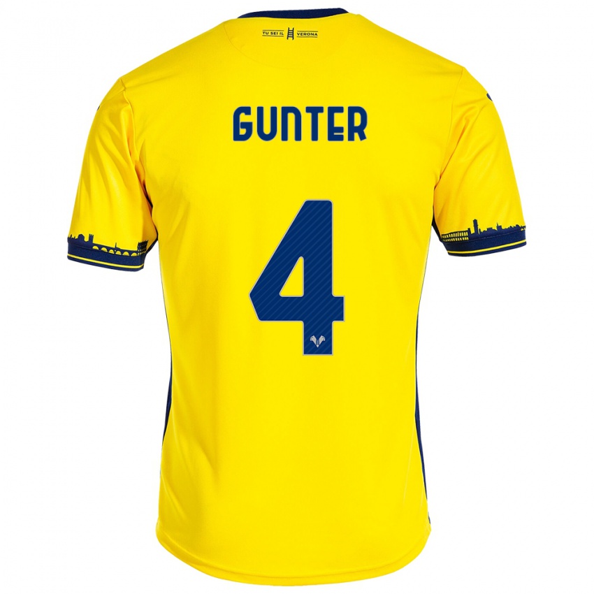 Damen Koray Günter #4 Gelb Auswärtstrikot Trikot 2023/24 T-Shirt Belgien