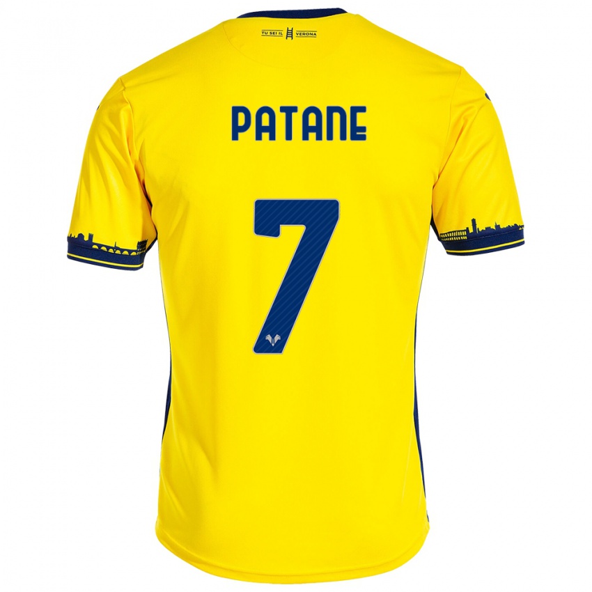Dames Nicola Patanè #7 Geel Uitshirt Uittenue 2023/24 T-Shirt België