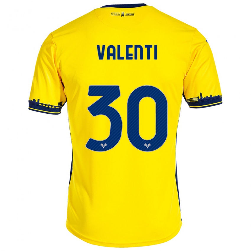 Damen Francesco Valenti #30 Gelb Auswärtstrikot Trikot 2023/24 T-Shirt Belgien