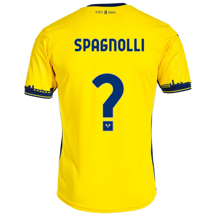 Damen Matteo Spagnolli #0 Gelb Auswärtstrikot Trikot 2023/24 T-Shirt Belgien