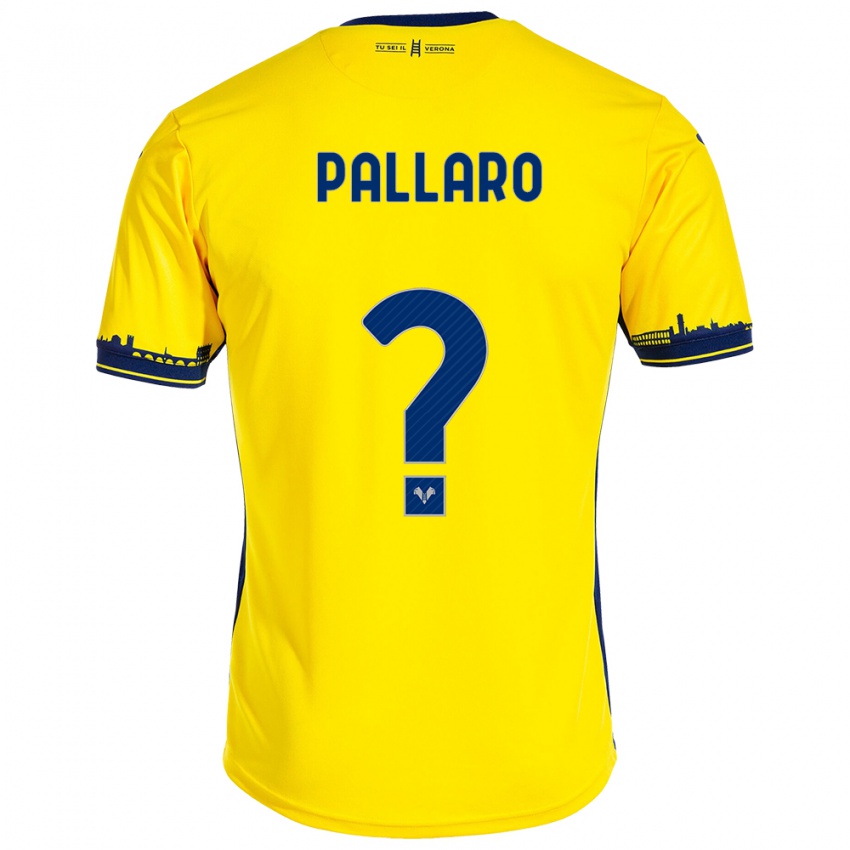 Dames Alessandro Pallaro #0 Geel Uitshirt Uittenue 2023/24 T-Shirt België