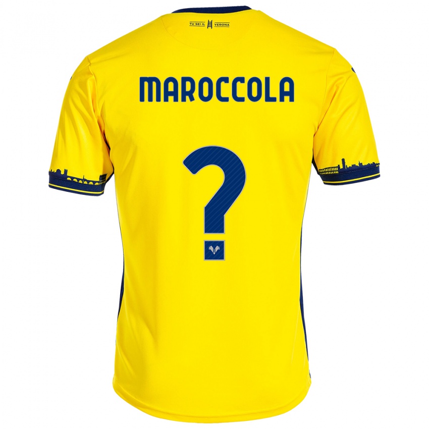 Damen Francesco Maroccola #0 Gelb Auswärtstrikot Trikot 2023/24 T-Shirt Belgien