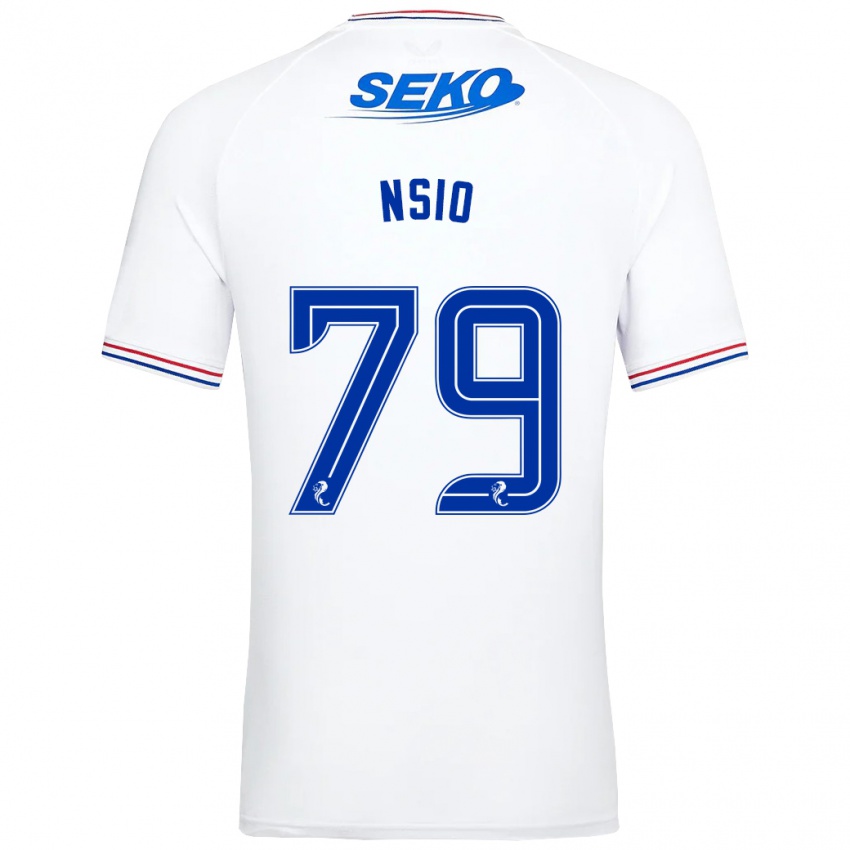 Damen Paul Nsio #79 Weiß Auswärtstrikot Trikot 2023/24 T-Shirt Belgien