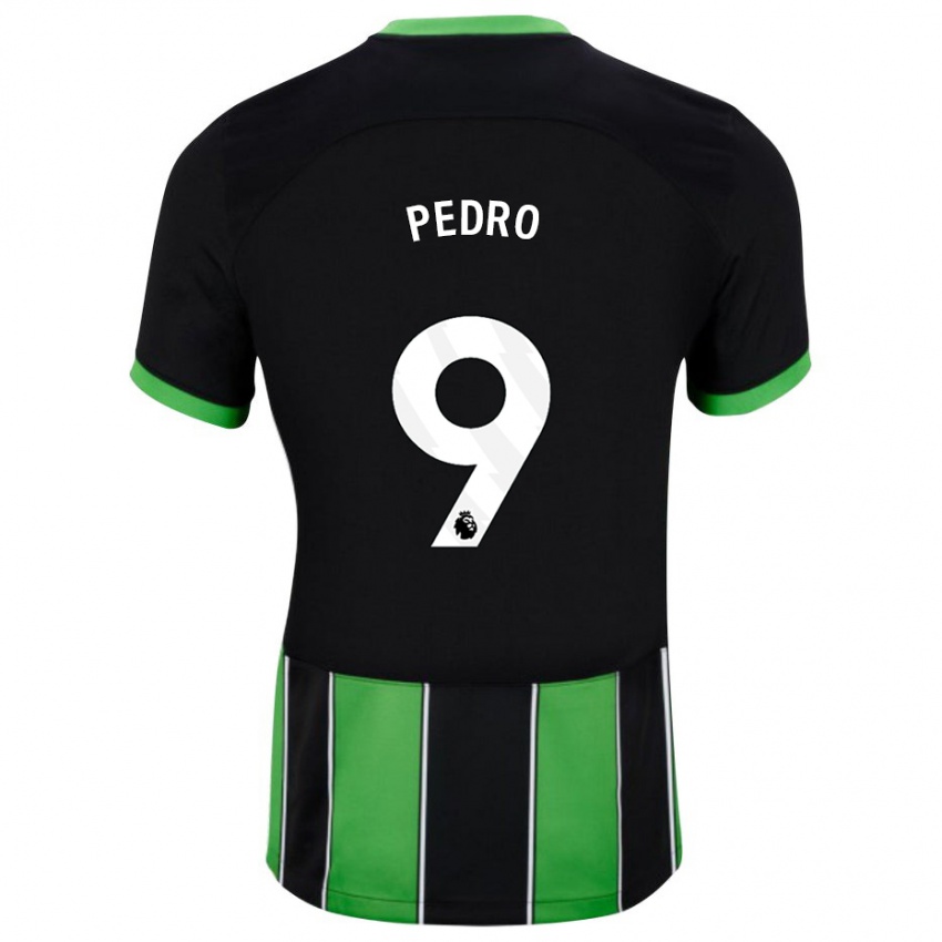 Damen João Pedro #9 Schwarz Grün Auswärtstrikot Trikot 2023/24 T-Shirt Belgien