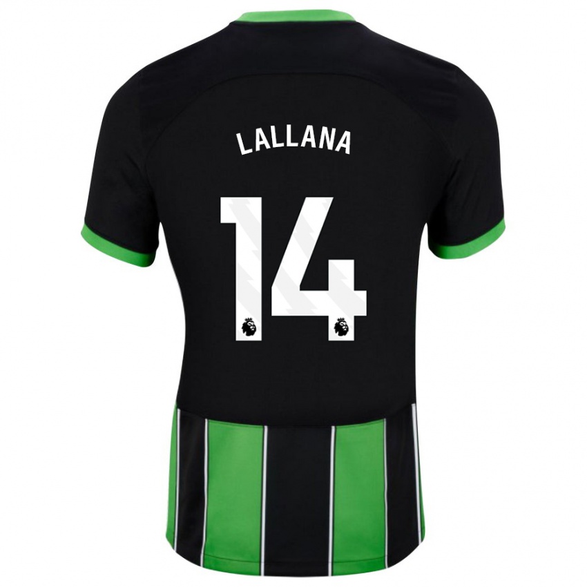Femme Maillot Adam Lallana #14 Vert Noir Tenues Extérieur 2023/24 T-Shirt Belgique