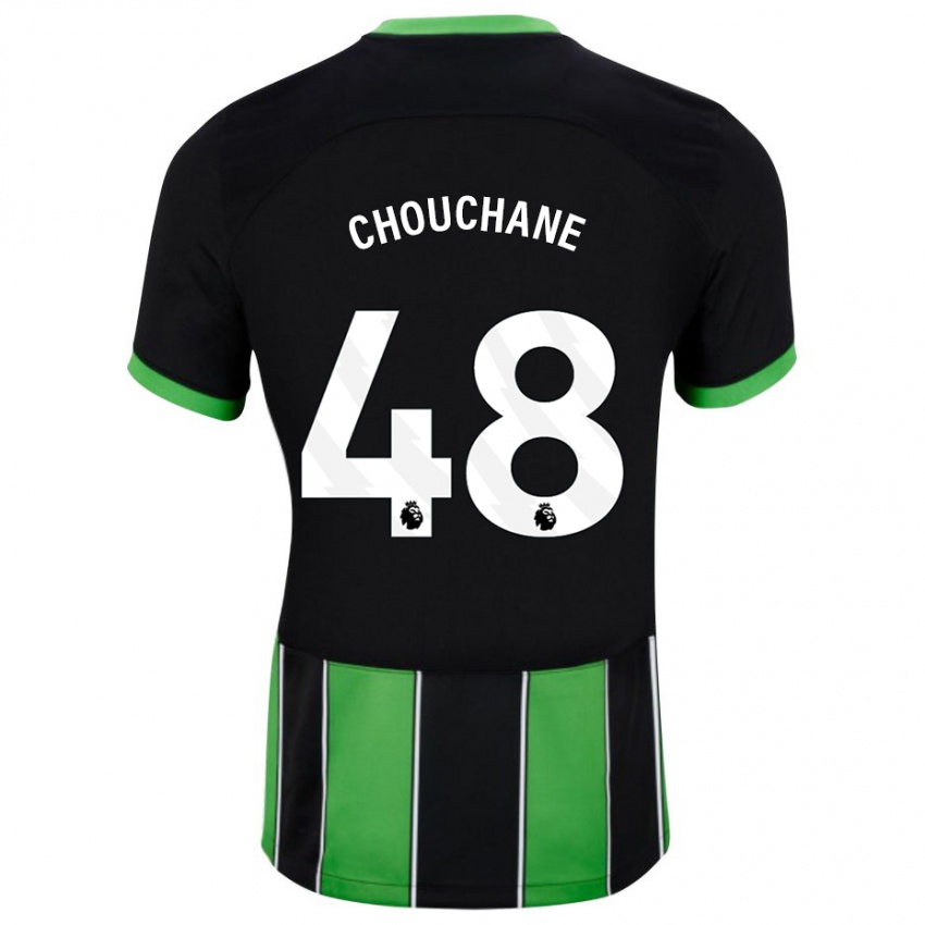 Damen Samy Chouchane #48 Schwarz Grün Auswärtstrikot Trikot 2023/24 T-Shirt Belgien