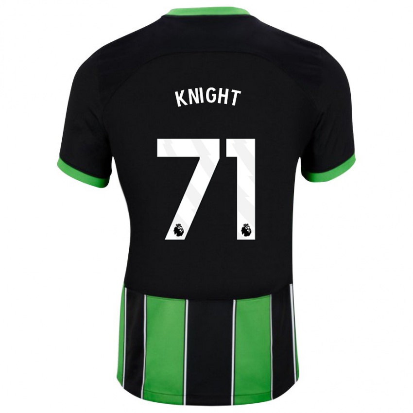 Dames Joe Knight #71 Zwart Groen Uitshirt Uittenue 2023/24 T-Shirt België
