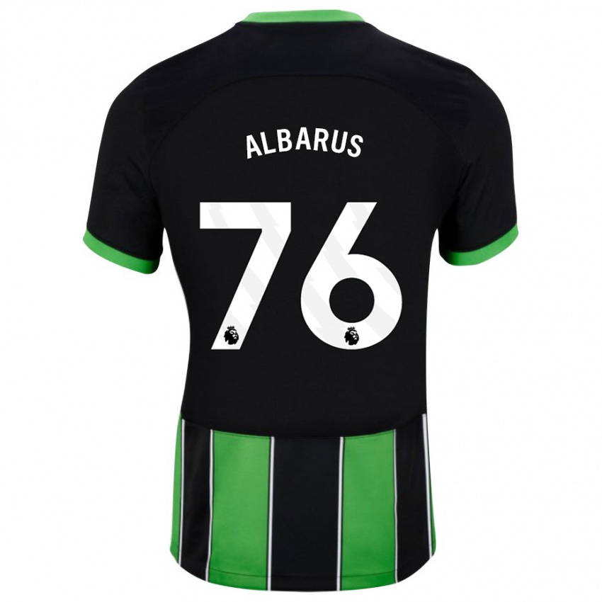 Dames Zane Albarus #76 Zwart Groen Uitshirt Uittenue 2023/24 T-Shirt België