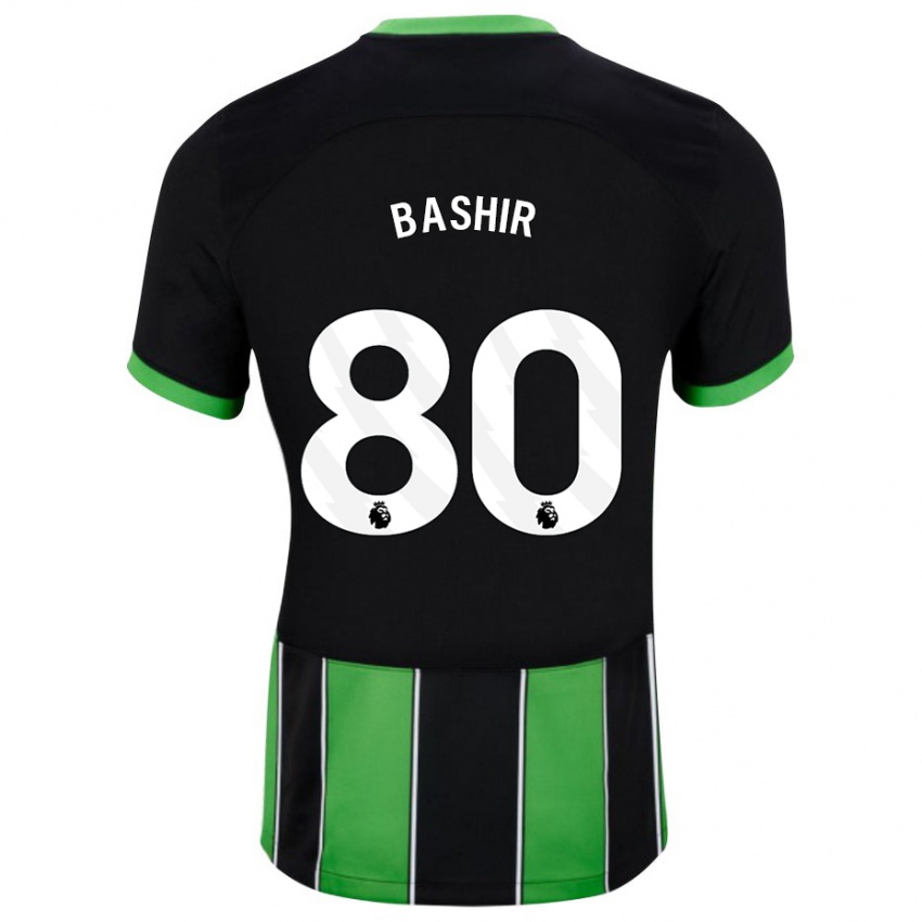 Damen Sahil Bashir #80 Schwarz Grün Auswärtstrikot Trikot 2023/24 T-Shirt Belgien