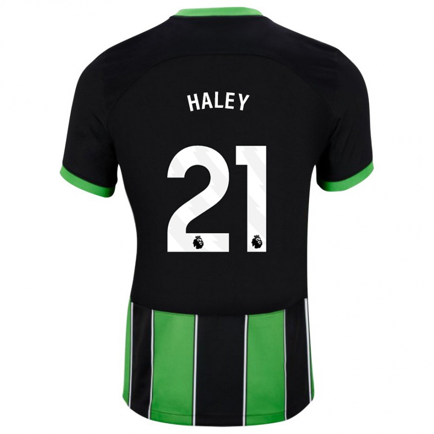 Damen Madison Haley #21 Schwarz Grün Auswärtstrikot Trikot 2023/24 T-Shirt Belgien