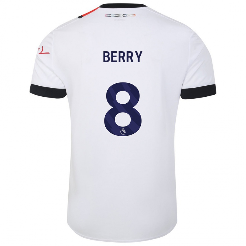 Damen Luke Berry #8 Weiß Auswärtstrikot Trikot 2023/24 T-Shirt Belgien
