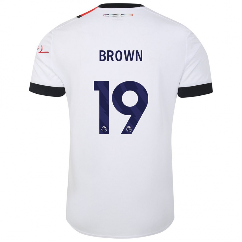 Damen Jacob Brown #19 Weiß Auswärtstrikot Trikot 2023/24 T-Shirt Belgien