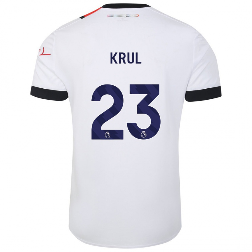 Dames Tim Krul #23 Wit Uitshirt Uittenue 2023/24 T-Shirt België