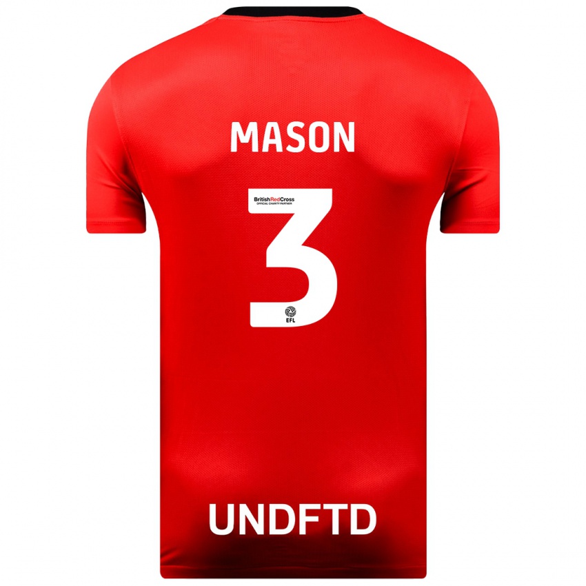 Damen Ellie Mason #3 Rot Auswärtstrikot Trikot 2023/24 T-Shirt Belgien