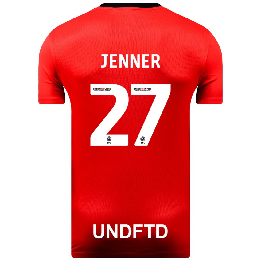 Dames Abbi Jenner #27 Rood Uitshirt Uittenue 2023/24 T-Shirt België