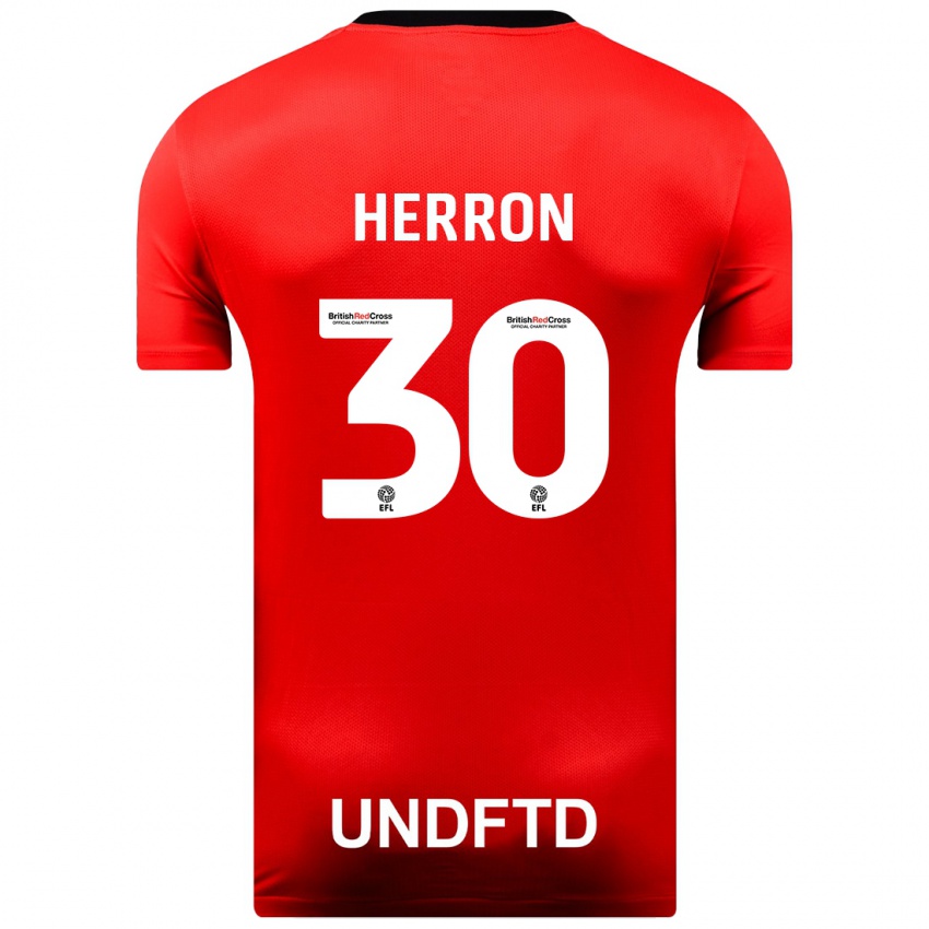 Damen Neve Herron #30 Rot Auswärtstrikot Trikot 2023/24 T-Shirt Belgien