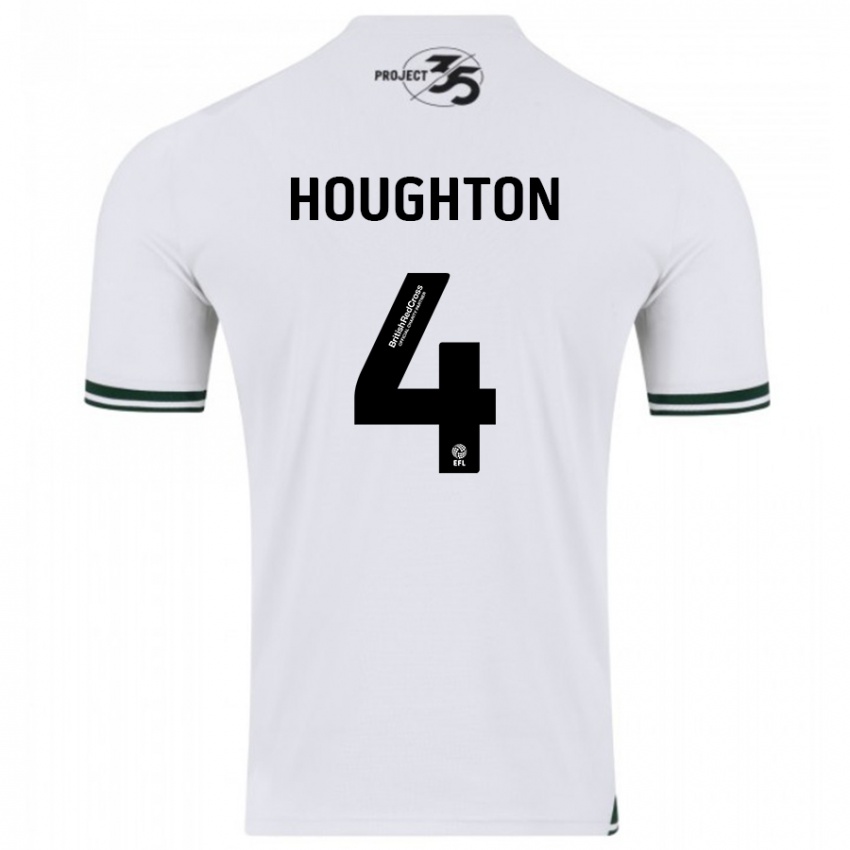 Damen Jordan Houghton #4 Weiß Auswärtstrikot Trikot 2023/24 T-Shirt Belgien