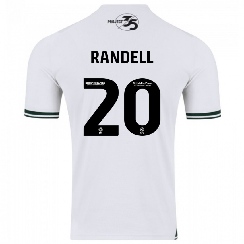 Damen Adam Randell #20 Weiß Auswärtstrikot Trikot 2023/24 T-Shirt Belgien