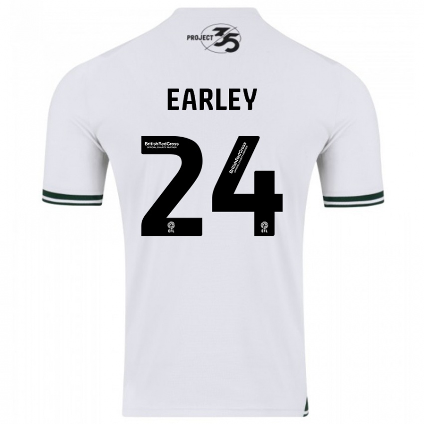 Damen Saxon Earley #24 Weiß Auswärtstrikot Trikot 2023/24 T-Shirt Belgien
