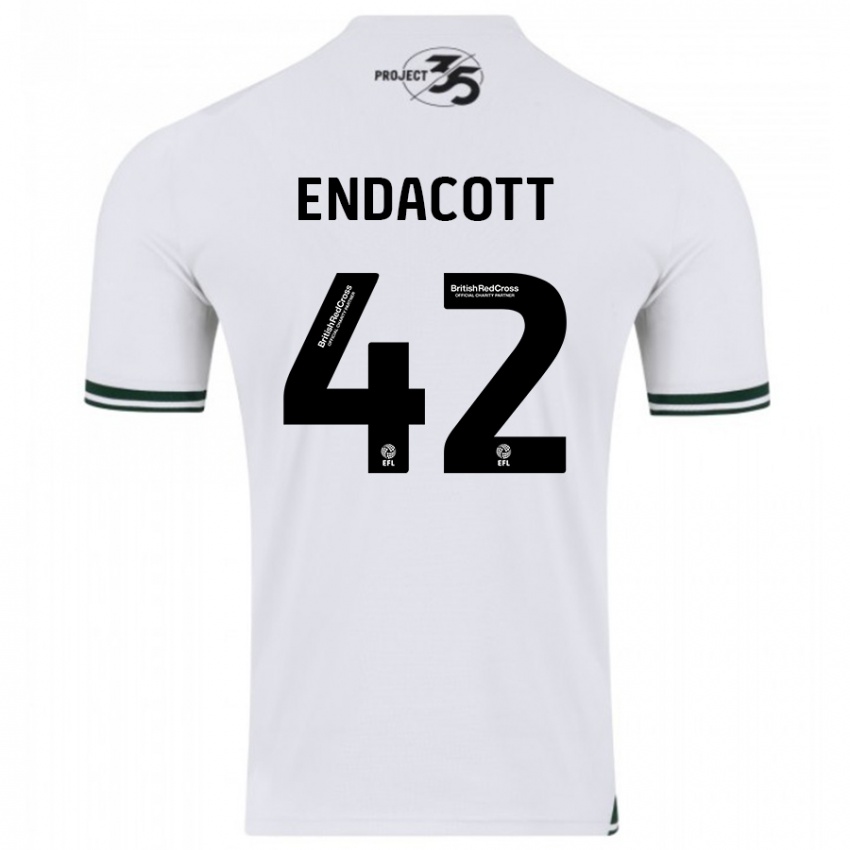 Damen Jack Endacott #42 Weiß Auswärtstrikot Trikot 2023/24 T-Shirt Belgien