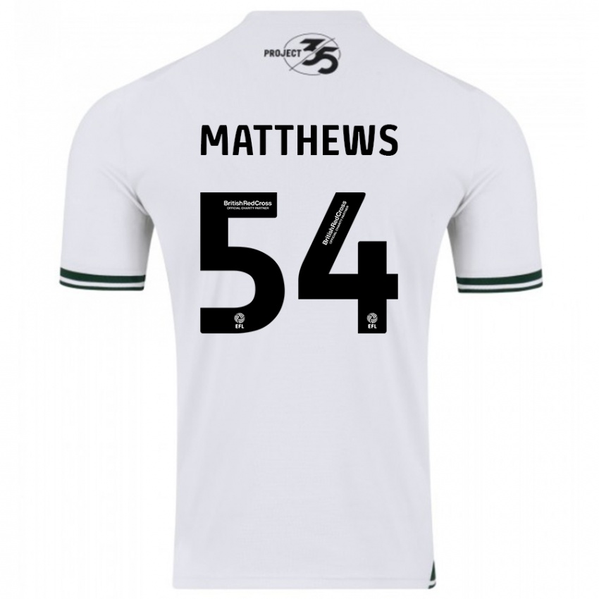 Damen Jack Matthews #54 Weiß Auswärtstrikot Trikot 2023/24 T-Shirt Belgien