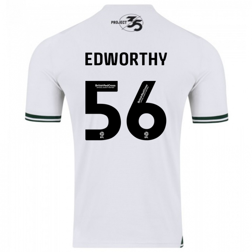 Damen Kieran Edworthy #56 Weiß Auswärtstrikot Trikot 2023/24 T-Shirt Belgien
