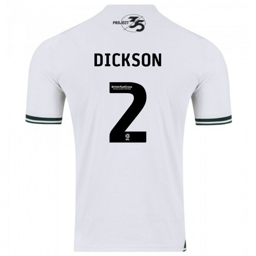 Damen Katie Dickson #2 Weiß Auswärtstrikot Trikot 2023/24 T-Shirt Belgien