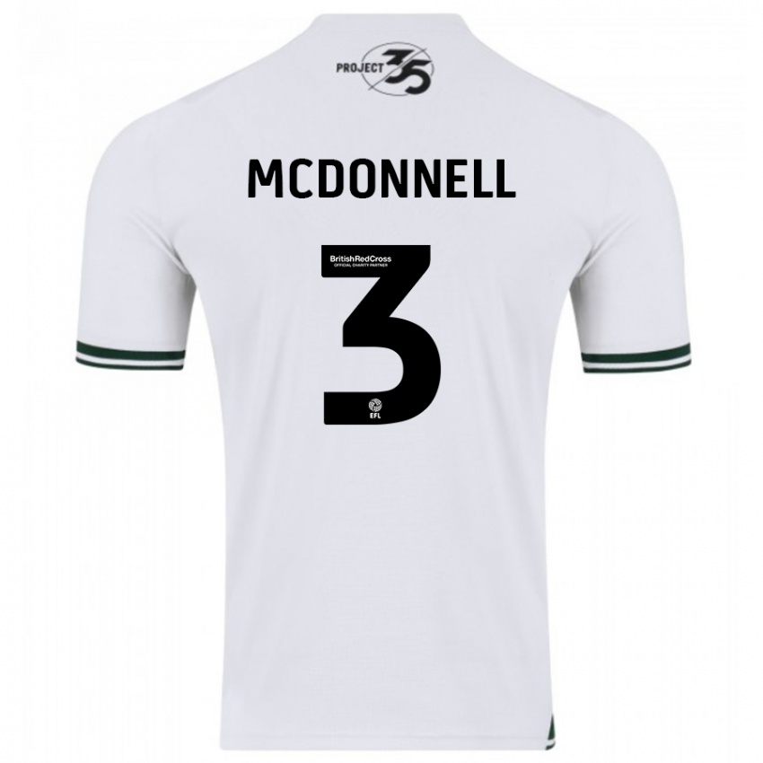 Damen Rosie Mcdonnell #3 Weiß Auswärtstrikot Trikot 2023/24 T-Shirt Belgien