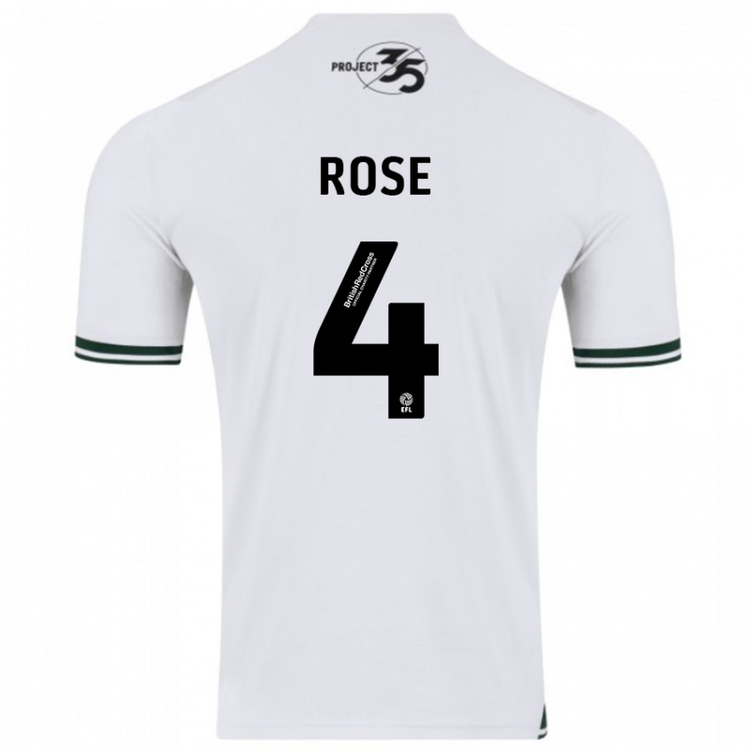 Damen Jemma Rose #4 Weiß Auswärtstrikot Trikot 2023/24 T-Shirt Belgien