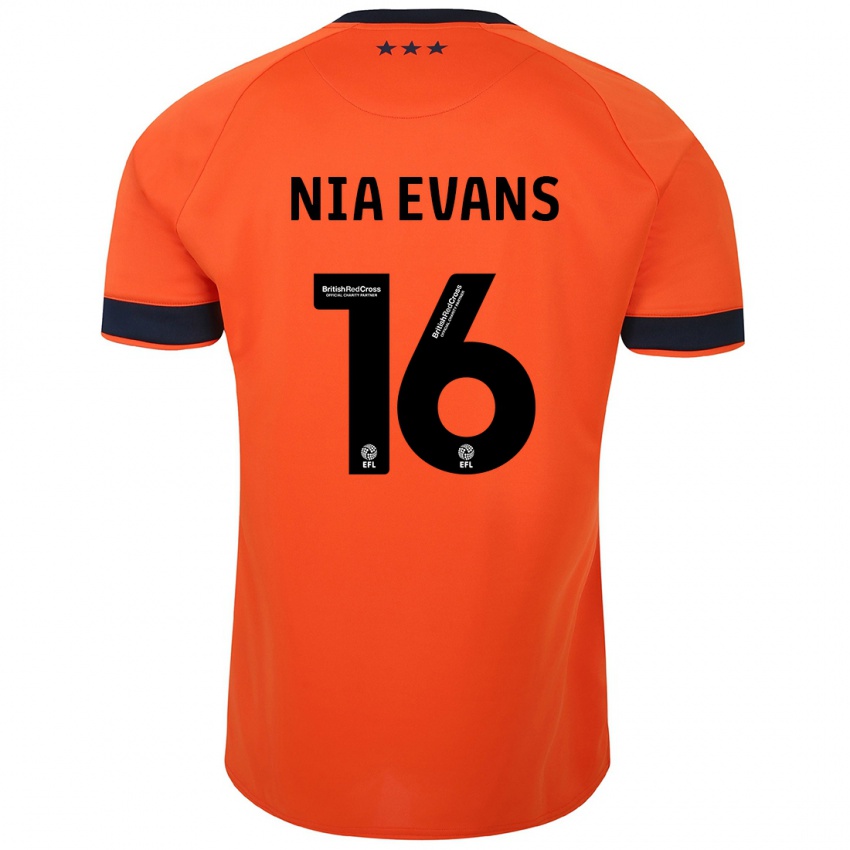 Damen Nia Evans #16 Orangefarben Auswärtstrikot Trikot 2023/24 T-Shirt Belgien