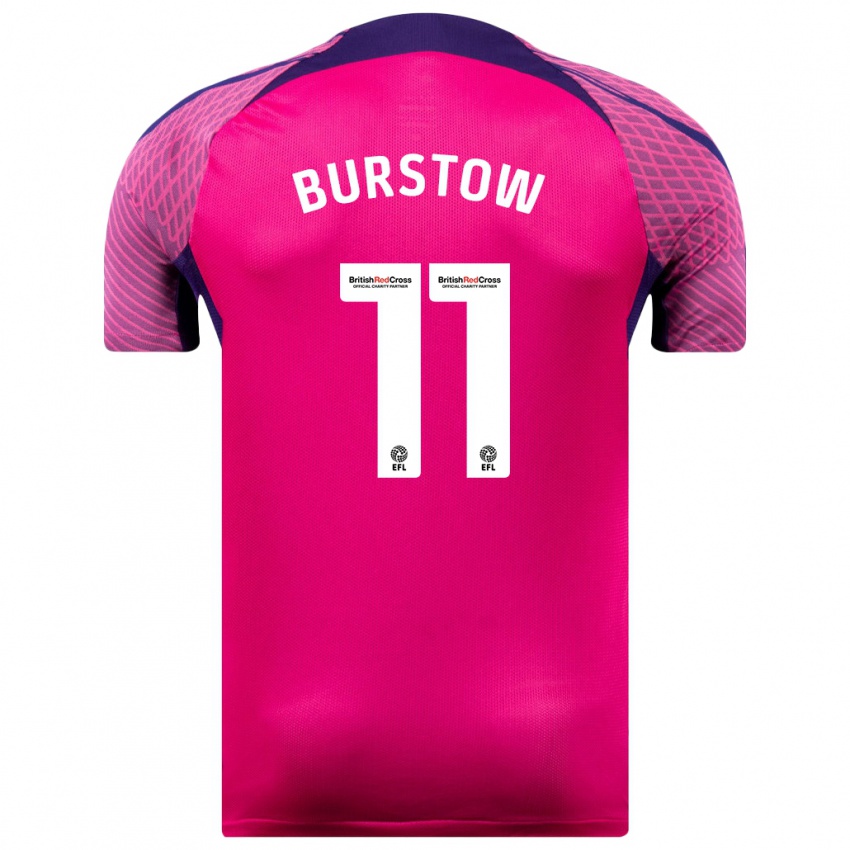 Damen Mason Burstow #11 Lila Auswärtstrikot Trikot 2023/24 T-Shirt Belgien