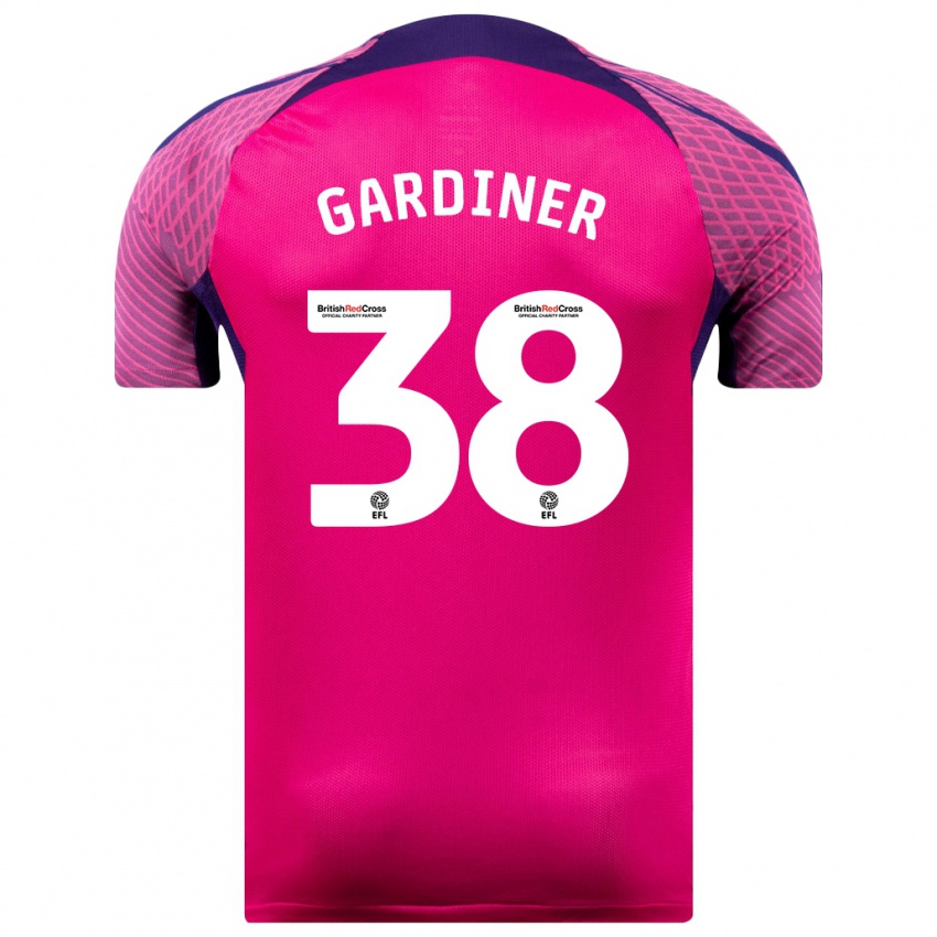 Damen Harry Gardiner #38 Lila Auswärtstrikot Trikot 2023/24 T-Shirt Belgien