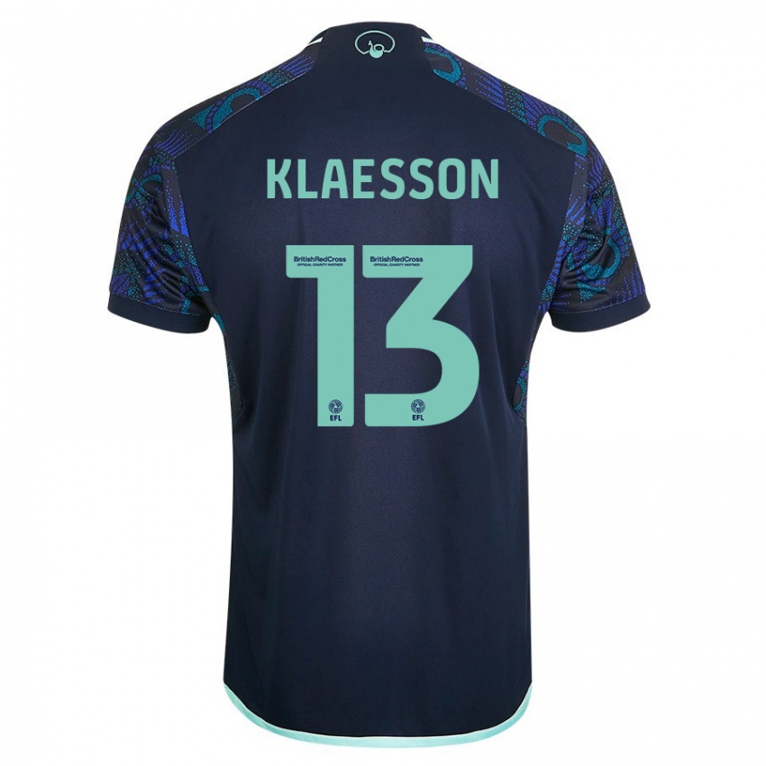 Damen Kristoffer Klaesson #13 Blau Auswärtstrikot Trikot 2023/24 T-Shirt Belgien