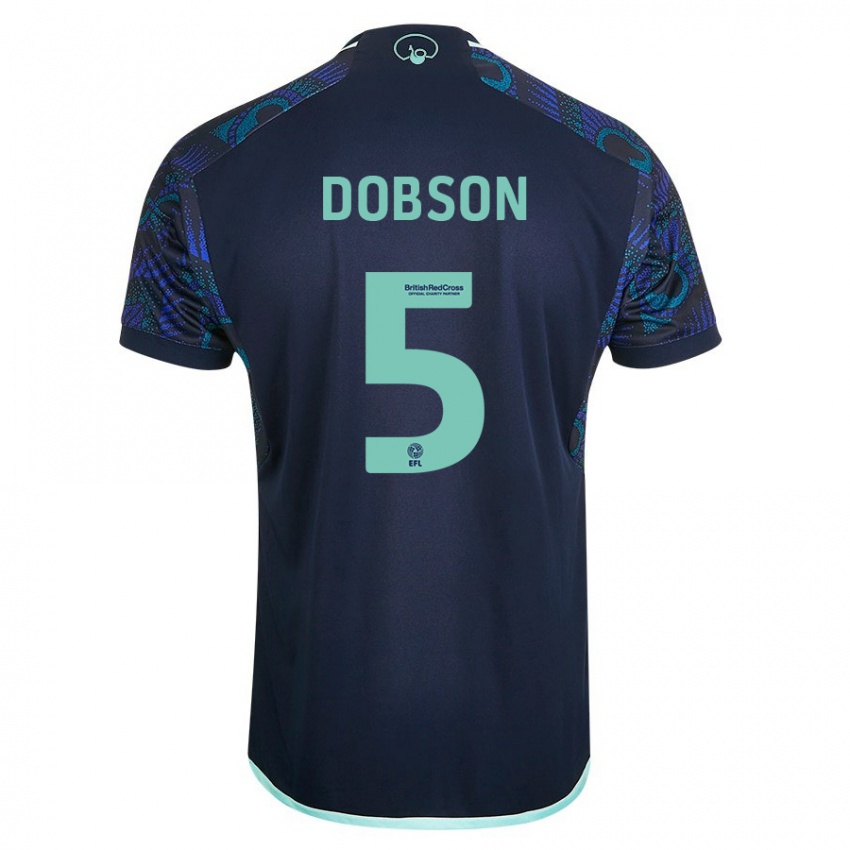 Damen Ellie Dobson #5 Blau Auswärtstrikot Trikot 2023/24 T-Shirt Belgien