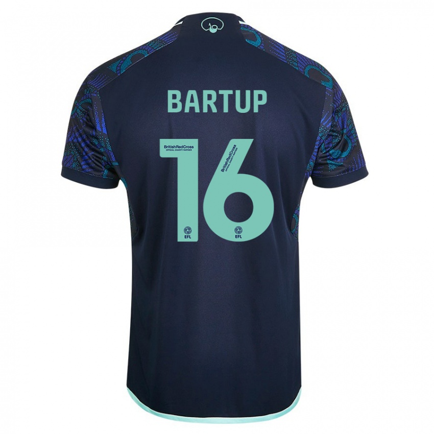 Dames Laura Bartup #16 Blauw Uitshirt Uittenue 2023/24 T-Shirt België