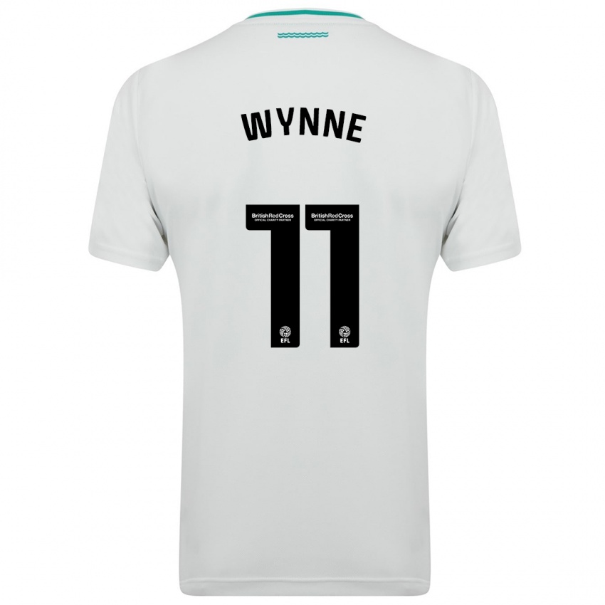Femme Maillot Megan Wynne #11 Blanc Tenues Extérieur 2023/24 T-Shirt Belgique