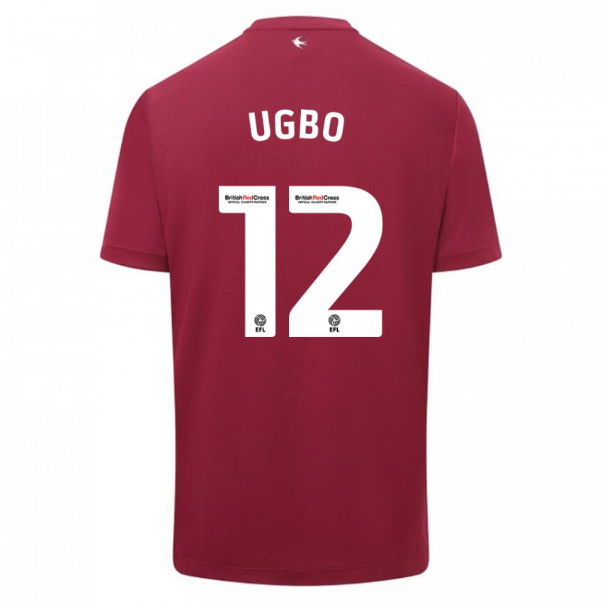 Damen Iké Ugbo #12 Rot Auswärtstrikot Trikot 2023/24 T-Shirt Belgien