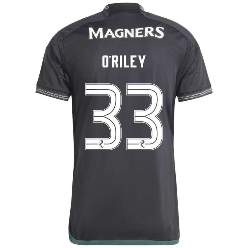 Damen Matt O'riley #33 Schwarz Auswärtstrikot Trikot 2023/24 T-Shirt Belgien