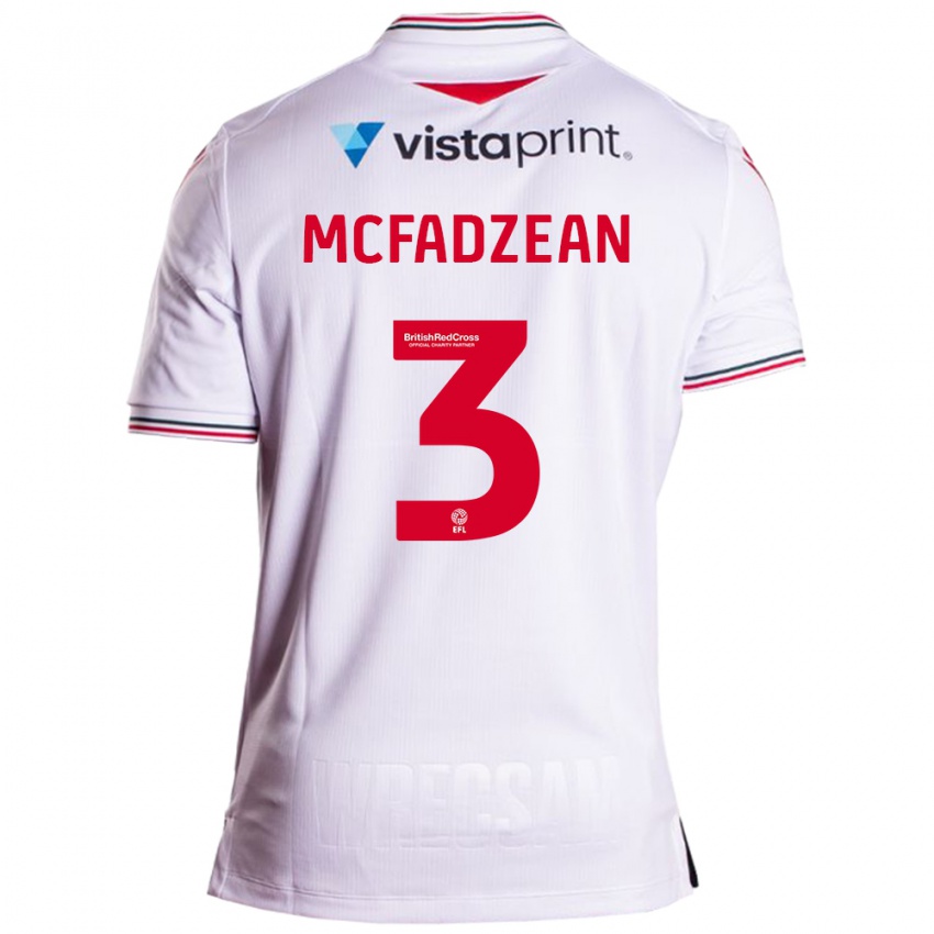 Damen Callum Mcfadzean #3 Weiß Auswärtstrikot Trikot 2023/24 T-Shirt Belgien