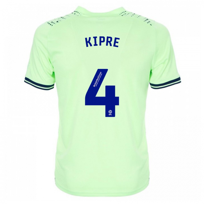 Damen Cédric Kipré #4 Marine Auswärtstrikot Trikot 2023/24 T-Shirt Belgien